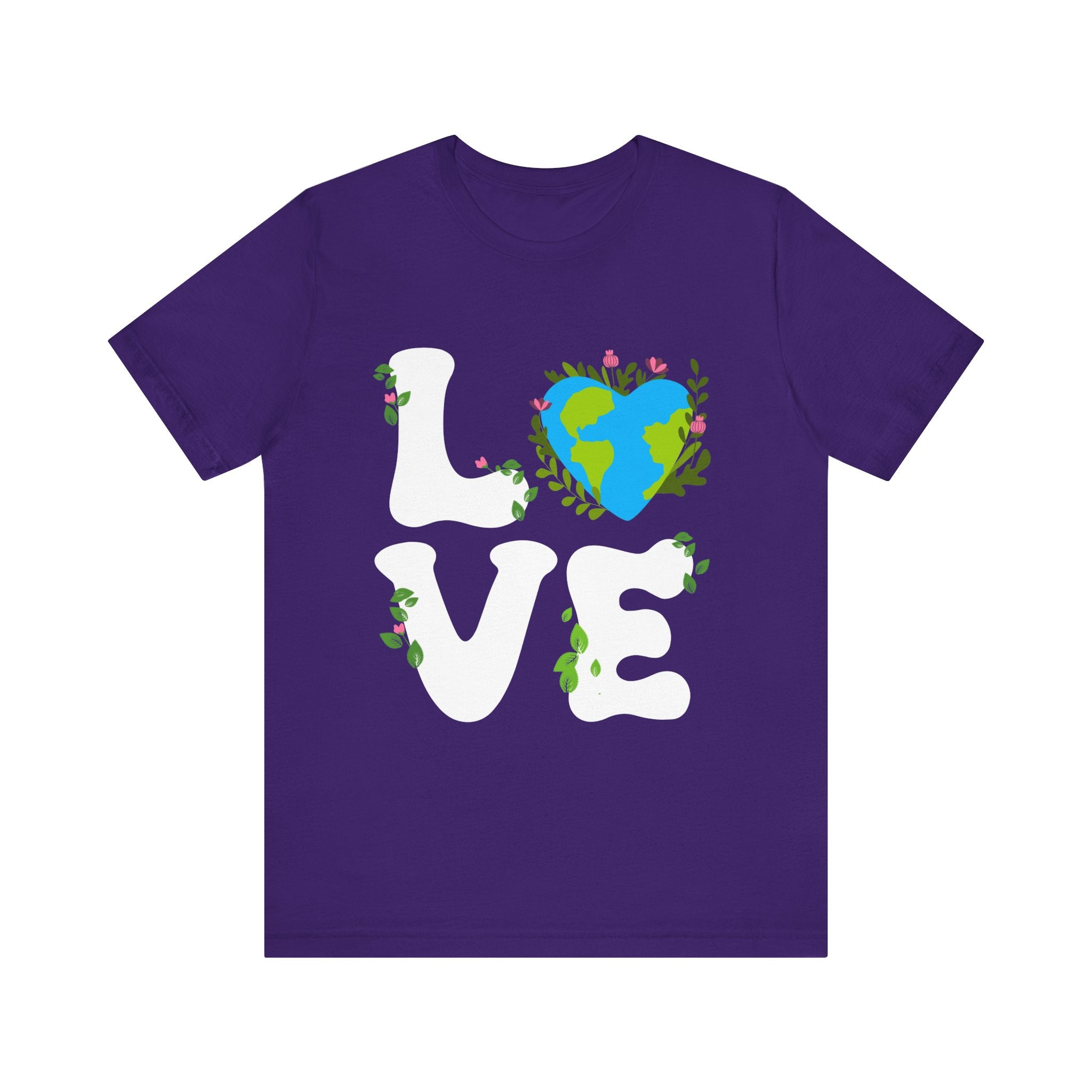 Earth Heart Graphic Tee, Eco-Friendly Shirt, Sustainable Fashion, Gift for Nature Lovers, Unisex Tee for Earth Day