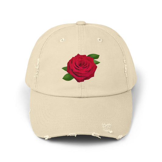 Vintage Rose Distressed Cap