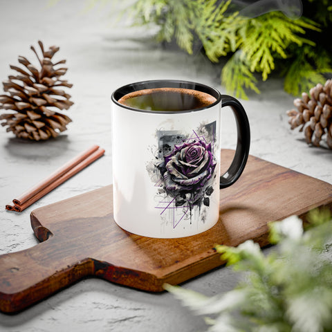 Colorful Artistic Rose Mug 11oz, 15oz