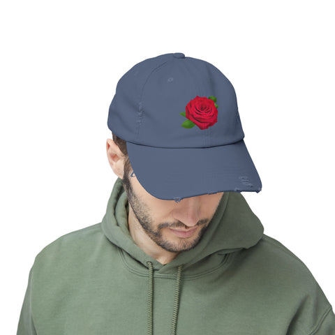 Vintage Rose Distressed Cap
