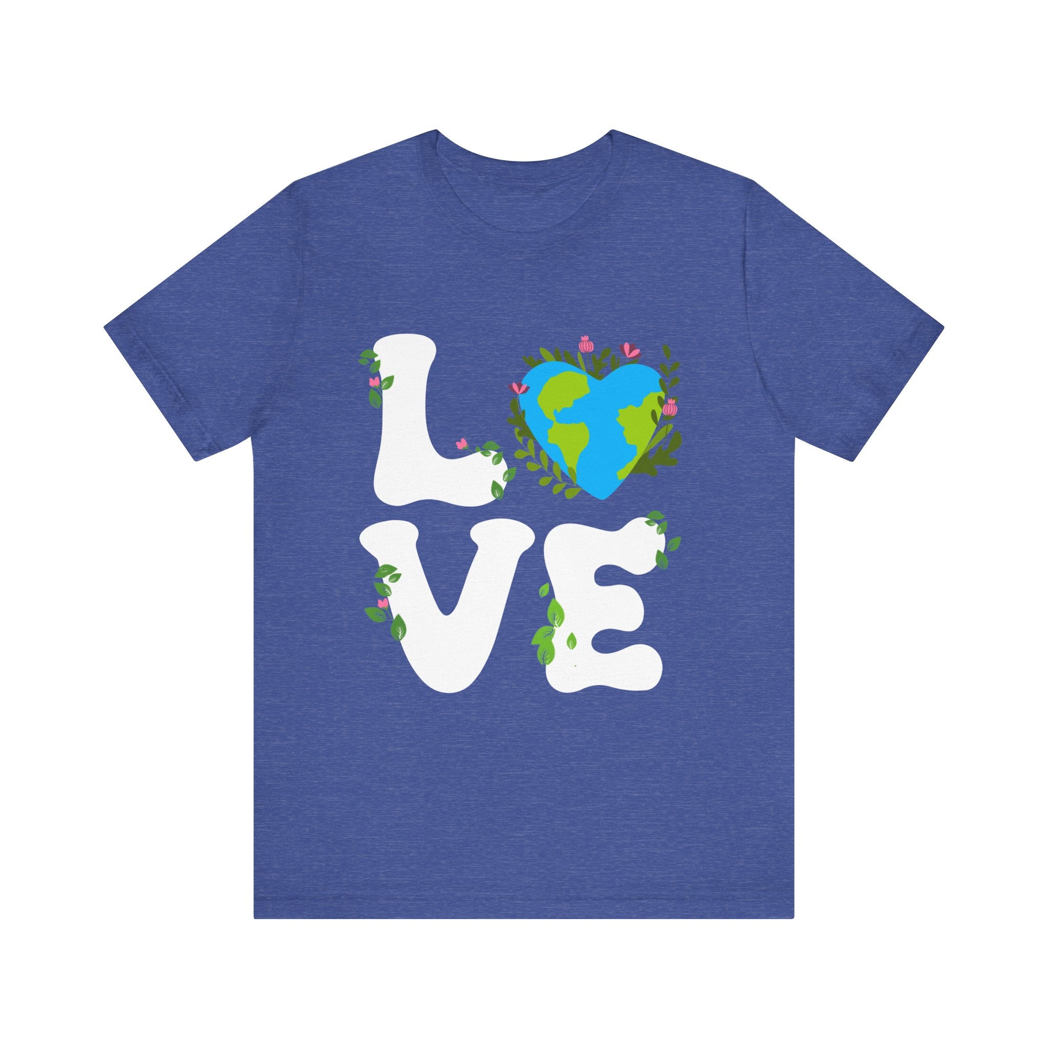 Earth Heart Graphic Tee, Eco-Friendly Shirt, Sustainable Fashion, Gift for Nature Lovers, Unisex Tee for Earth Day