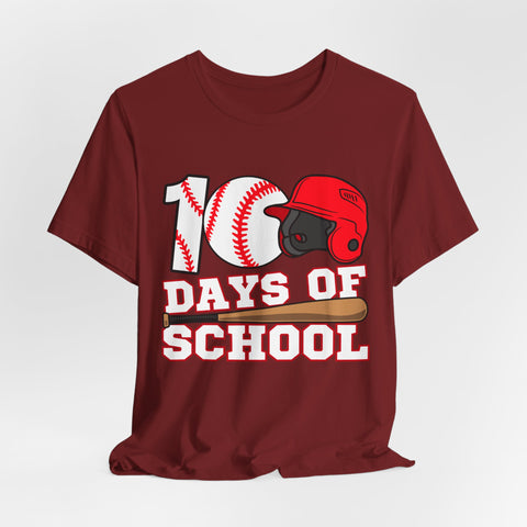 100 Days of School Baseball Unisex Tee