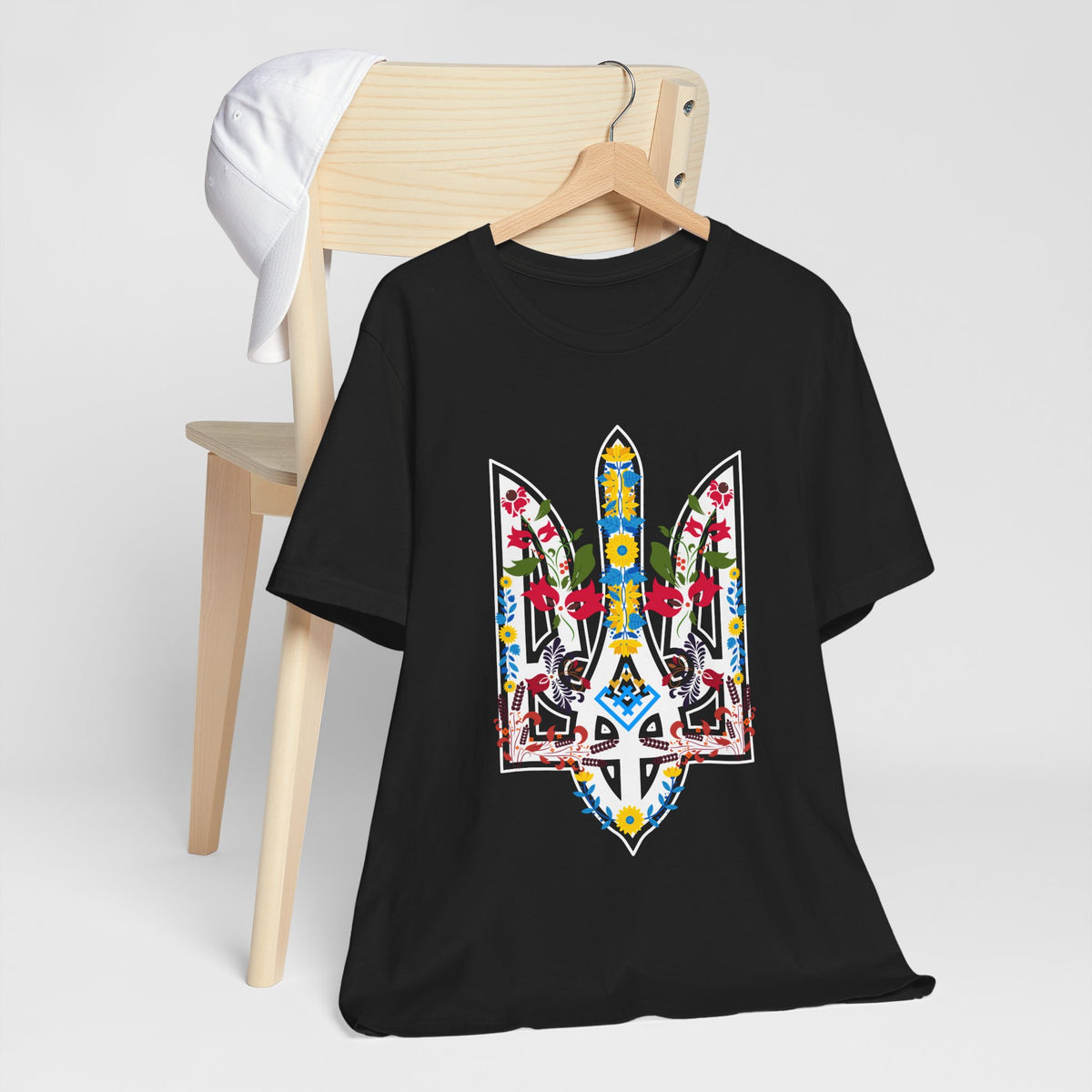 Ukrainian Floral Tryzub Unisex Tee