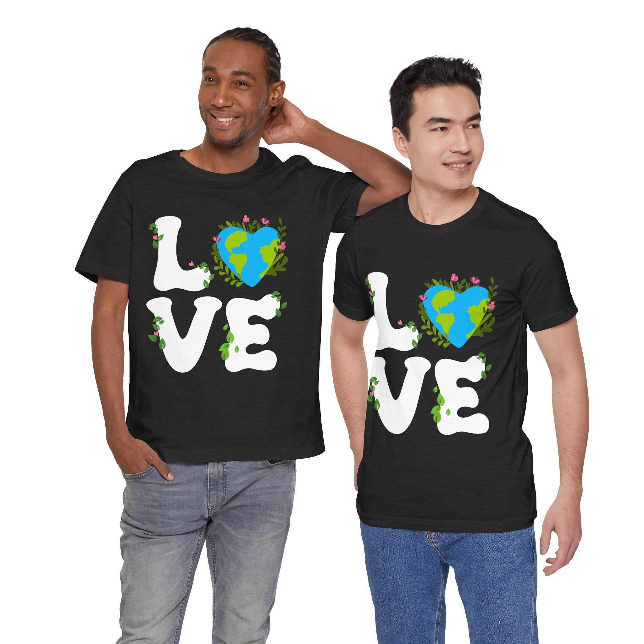Earth Heart Graphic Tee, Eco-Friendly Shirt, Sustainable Fashion, Gift for Nature Lovers, Unisex Tee for Earth Day