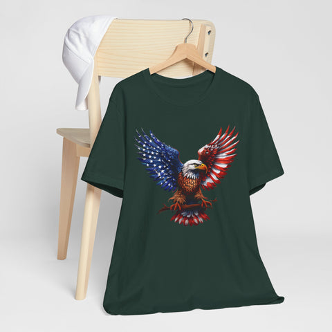 Patriotic Eagle for July 4th Memorial Day Unisex Tee
