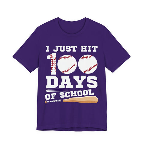 Celebratory Baseball Unisex Tee for 100 Days of School