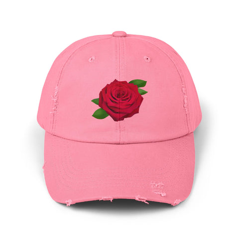 Vintage Rose Distressed Cap