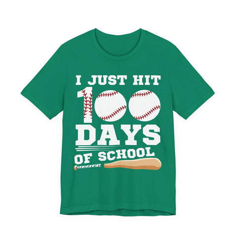Celebratory Baseball Unisex Tee for 100 Days of School