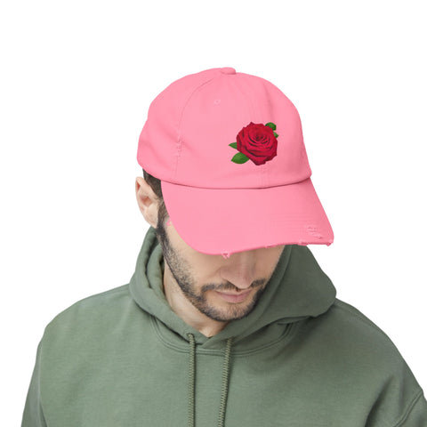 Vintage Rose Distressed Cap