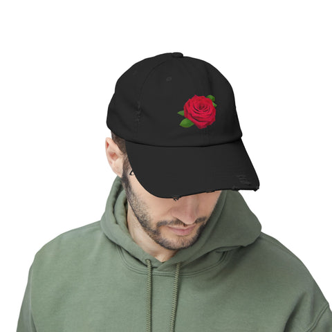 Vintage Rose Distressed Cap