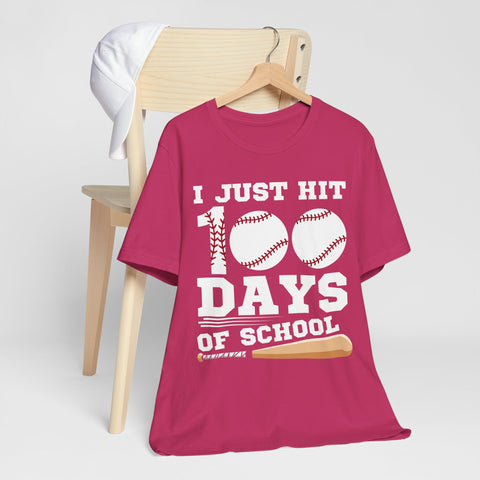 Celebratory Baseball Unisex Tee for 100 Days of School
