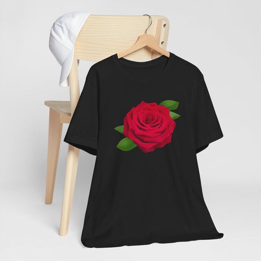 Red Rose Romantic Flower Unisex Tee