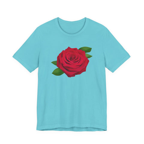 Red Rose Romantic Flower Unisex Tee