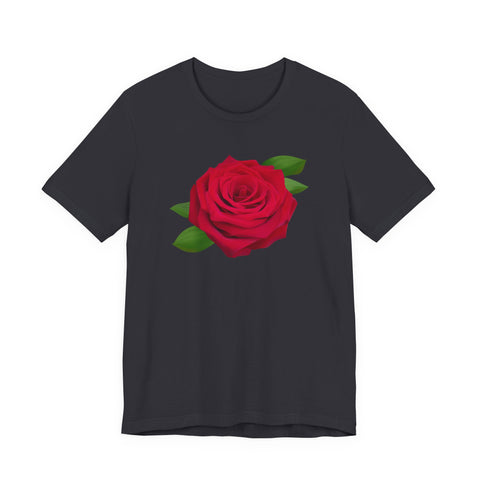 Red Rose Romantic Flower Unisex Tee