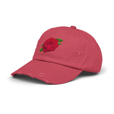 Vintage Rose Distressed Cap