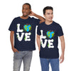 Earth Heart Graphic Tee, Eco-Friendly Shirt, Sustainable Fashion, Gift for Nature Lovers, Unisex Tee for Earth Day