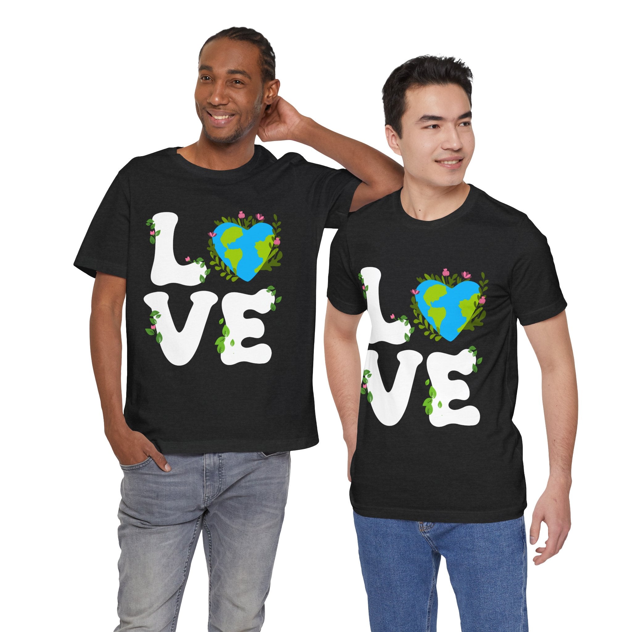 Earth Heart Graphic Tee, Eco-Friendly Shirt, Sustainable Fashion, Gift for Nature Lovers, Unisex Tee for Earth Day