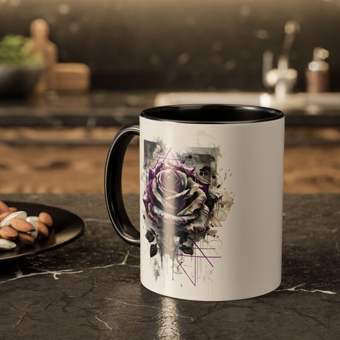 Colorful Artistic Rose Mug 11oz, 15oz