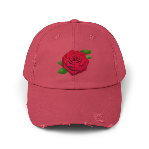 Vintage Rose Distressed Cap