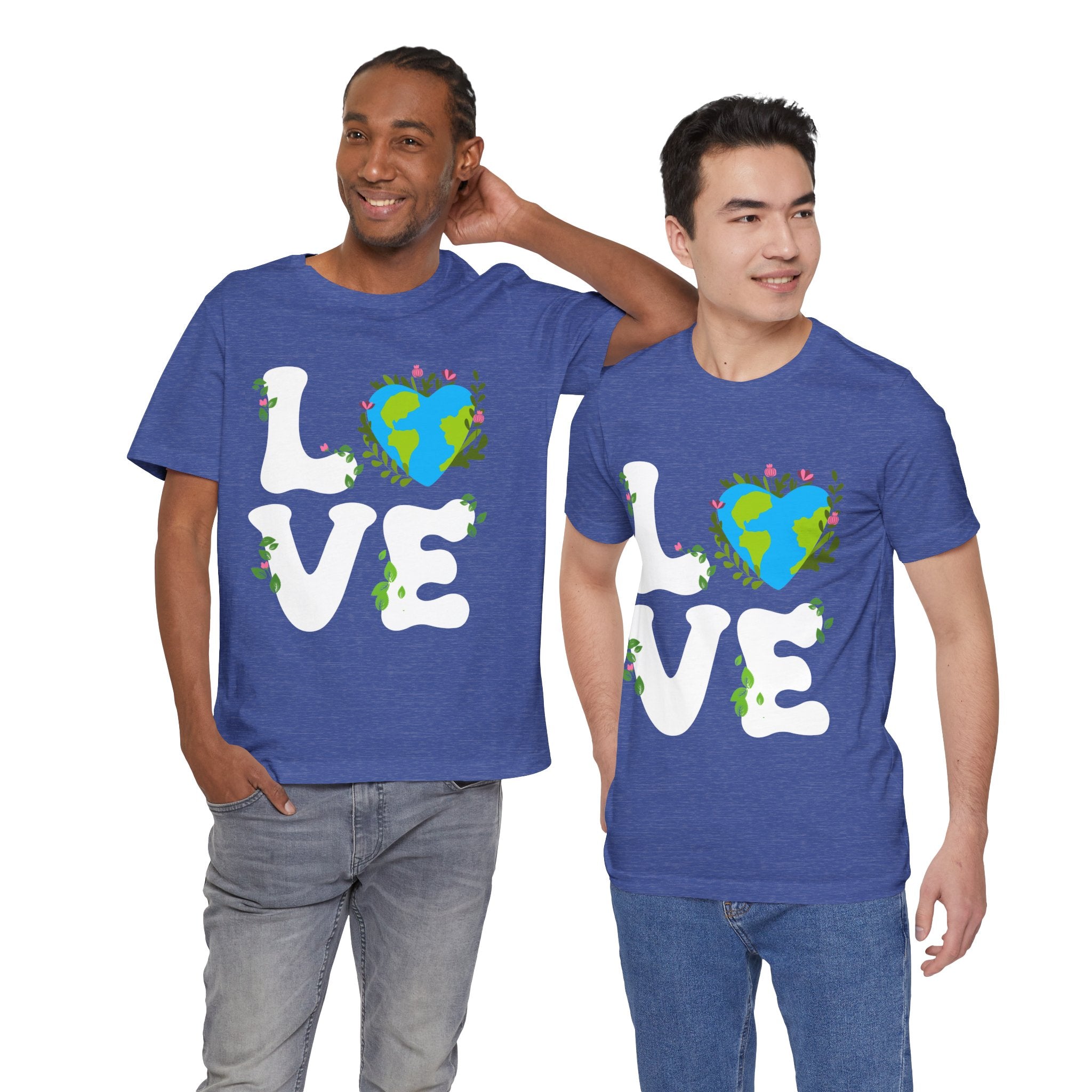 Earth Heart Graphic Tee, Eco-Friendly Shirt, Sustainable Fashion, Gift for Nature Lovers, Unisex Tee for Earth Day