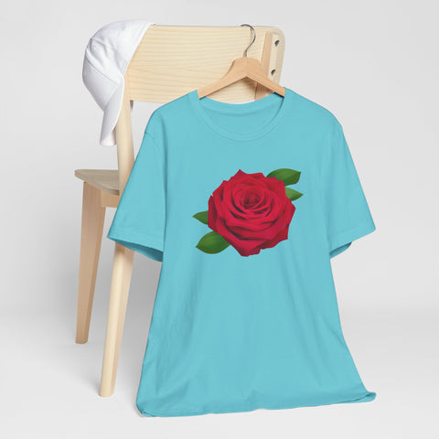 Red Rose Romantic Flower Unisex Tee