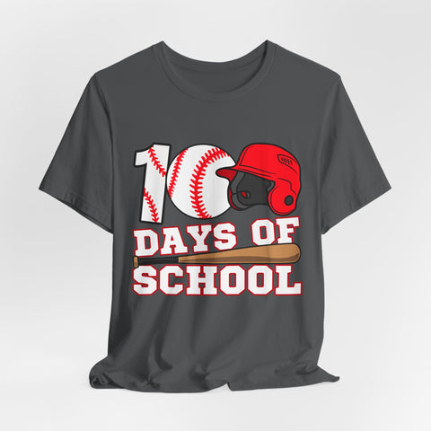 100 Days of School Baseball Unisex Tee