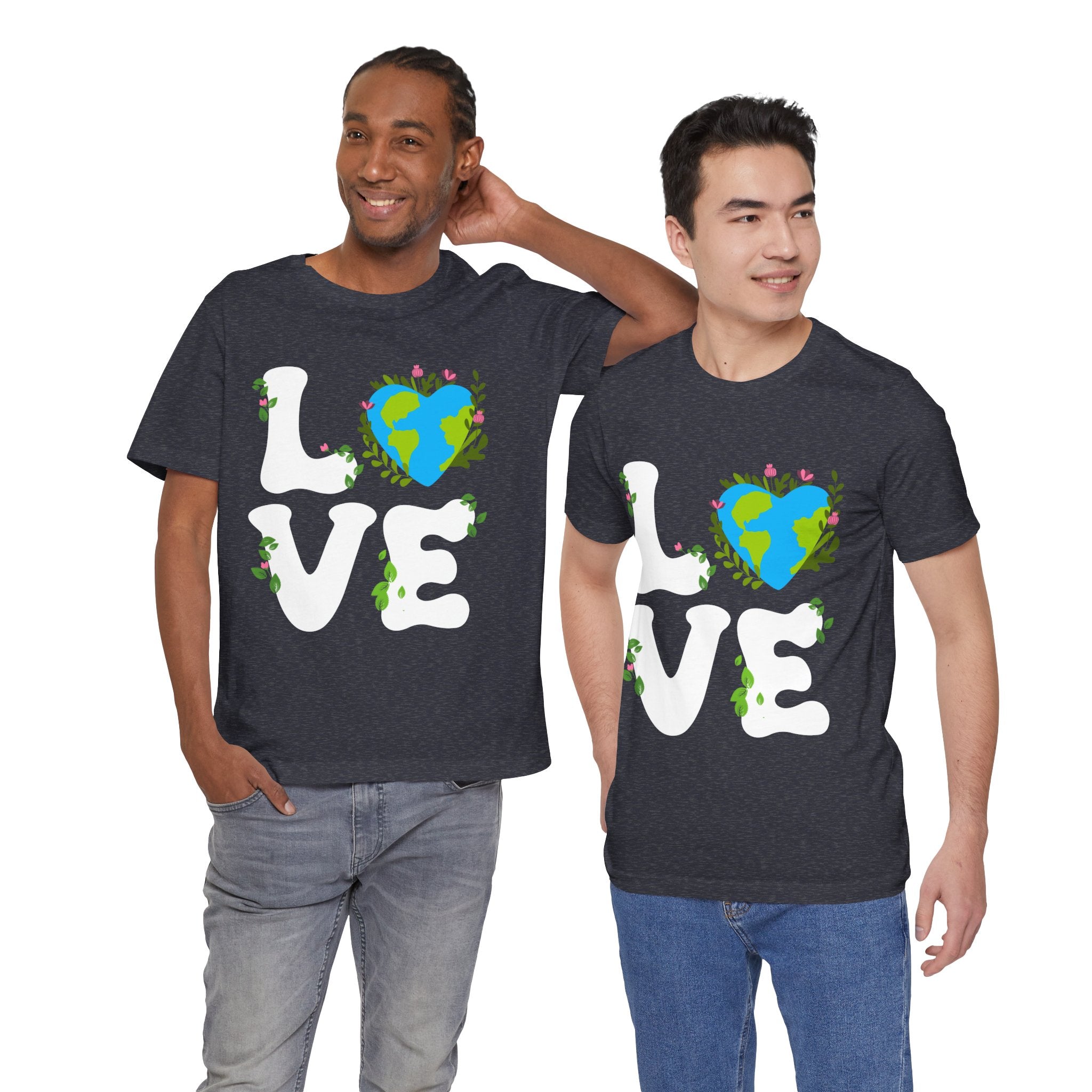 Earth Heart Graphic Tee, Eco-Friendly Shirt, Sustainable Fashion, Gift for Nature Lovers, Unisex Tee for Earth Day