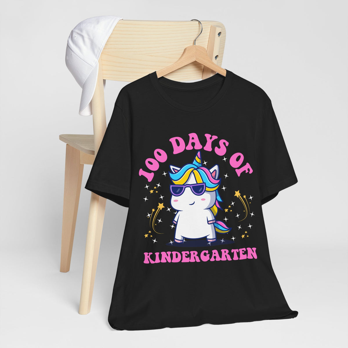 100 Days of Kindergarten Unicorn Unisex Tee, Kids, School