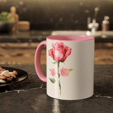 Colorful Rose-Themed Coffee Mug - 11oz & 15oz