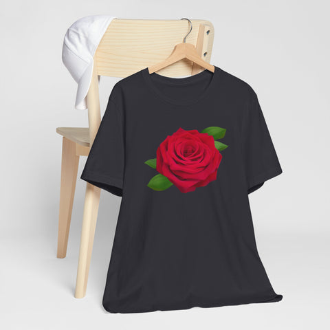 Red Rose Romantic Flower Unisex Tee