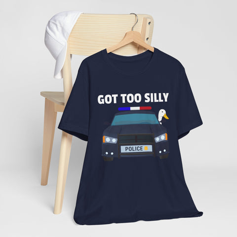 Police Duck Got Too Silly Unisex Tee