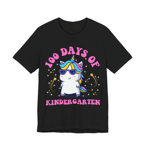 100 Days of Kindergarten Unicorn Unisex Tee, Kids, School