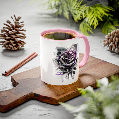 Colorful Artistic Rose Mug 11oz, 15oz