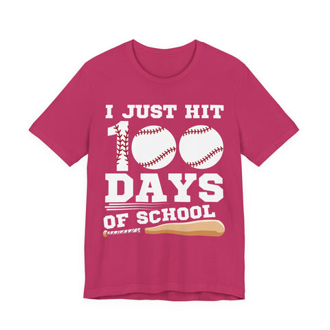 Celebratory Baseball Unisex Tee for 100 Days of School
