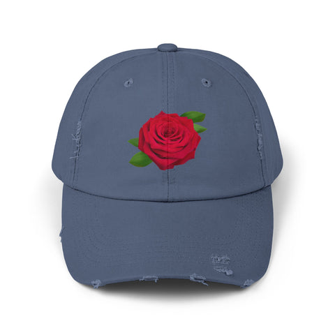 Vintage Rose Distressed Cap