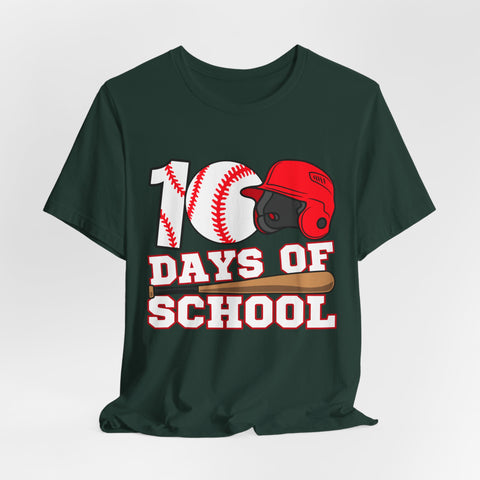 100 Days of School Baseball Unisex Tee
