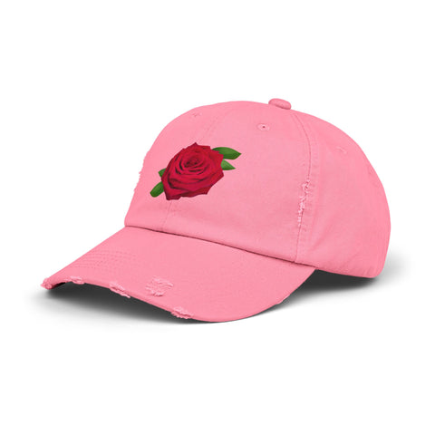 Vintage Rose Distressed Cap