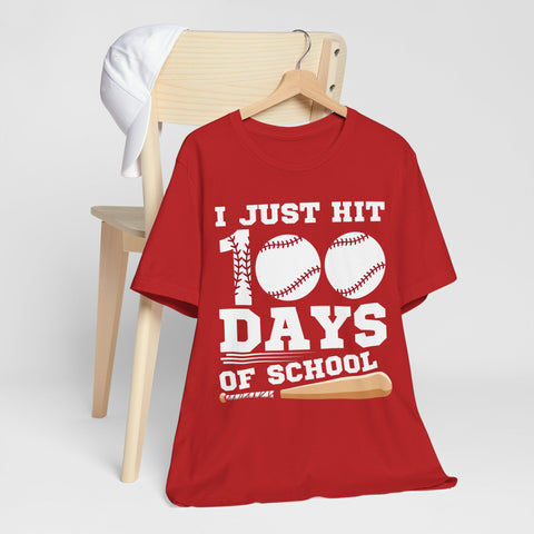 Celebratory Baseball Unisex Tee for 100 Days of School