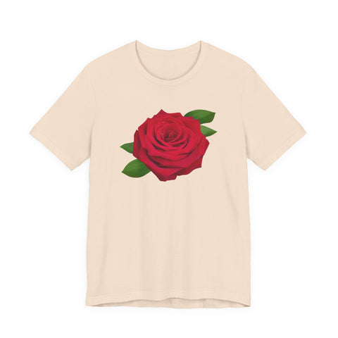 Red Rose Romantic Flower Unisex Tee