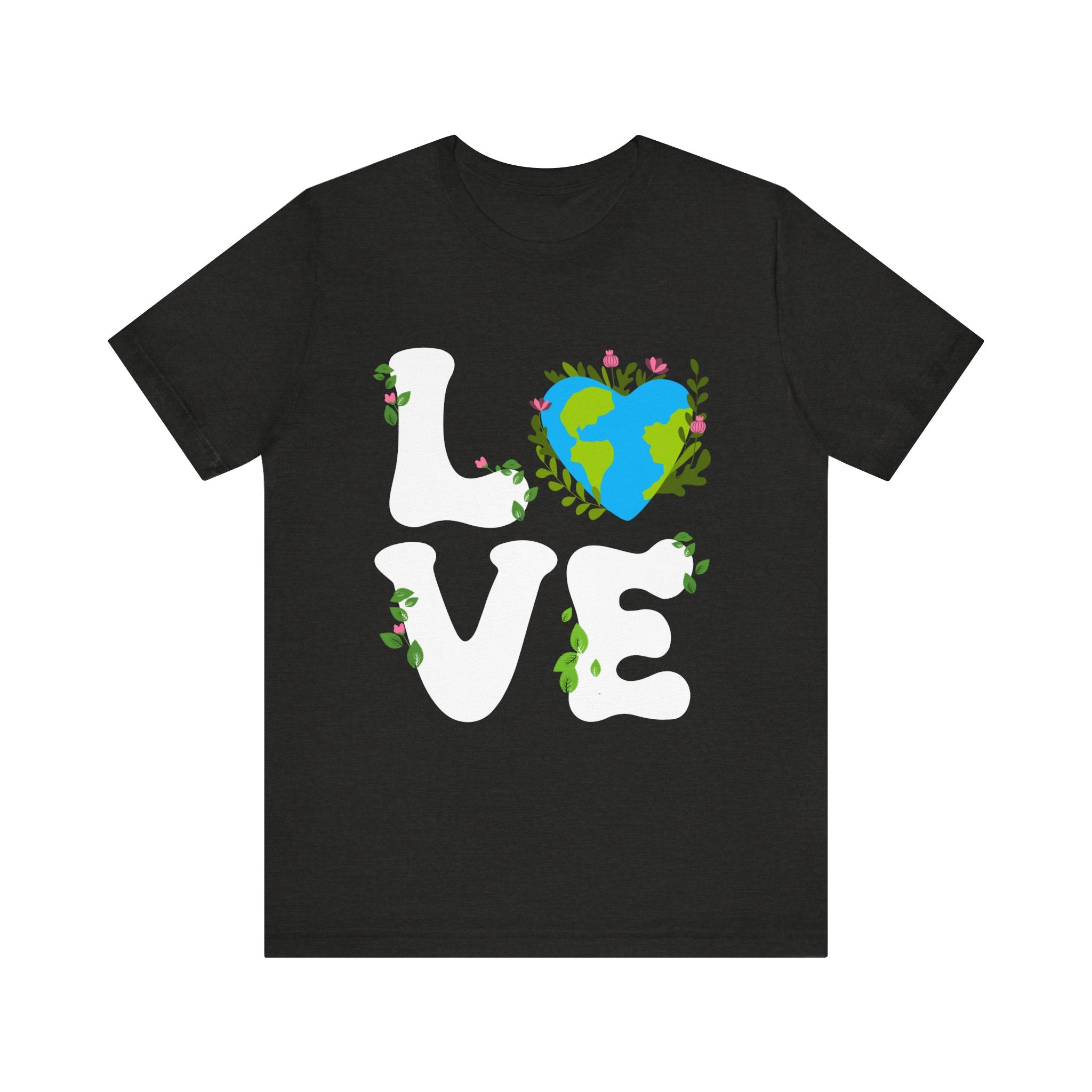 Earth Heart Graphic Tee, Eco-Friendly Shirt, Sustainable Fashion, Gift for Nature Lovers, Unisex Tee for Earth Day