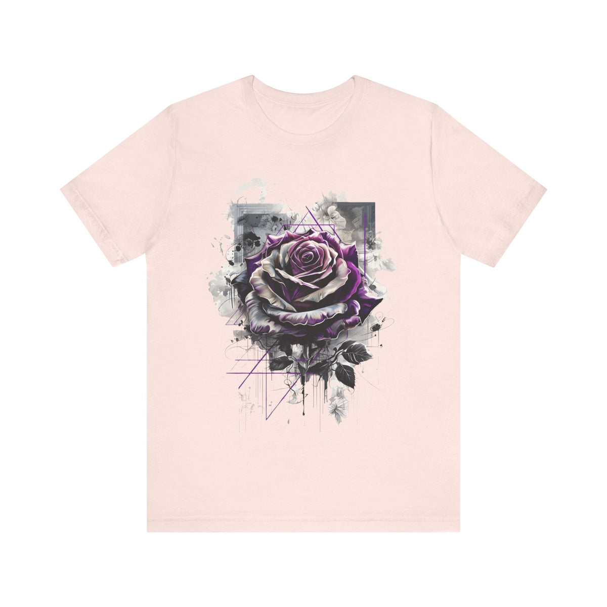 Purple Rose Artistic Unisex Tee