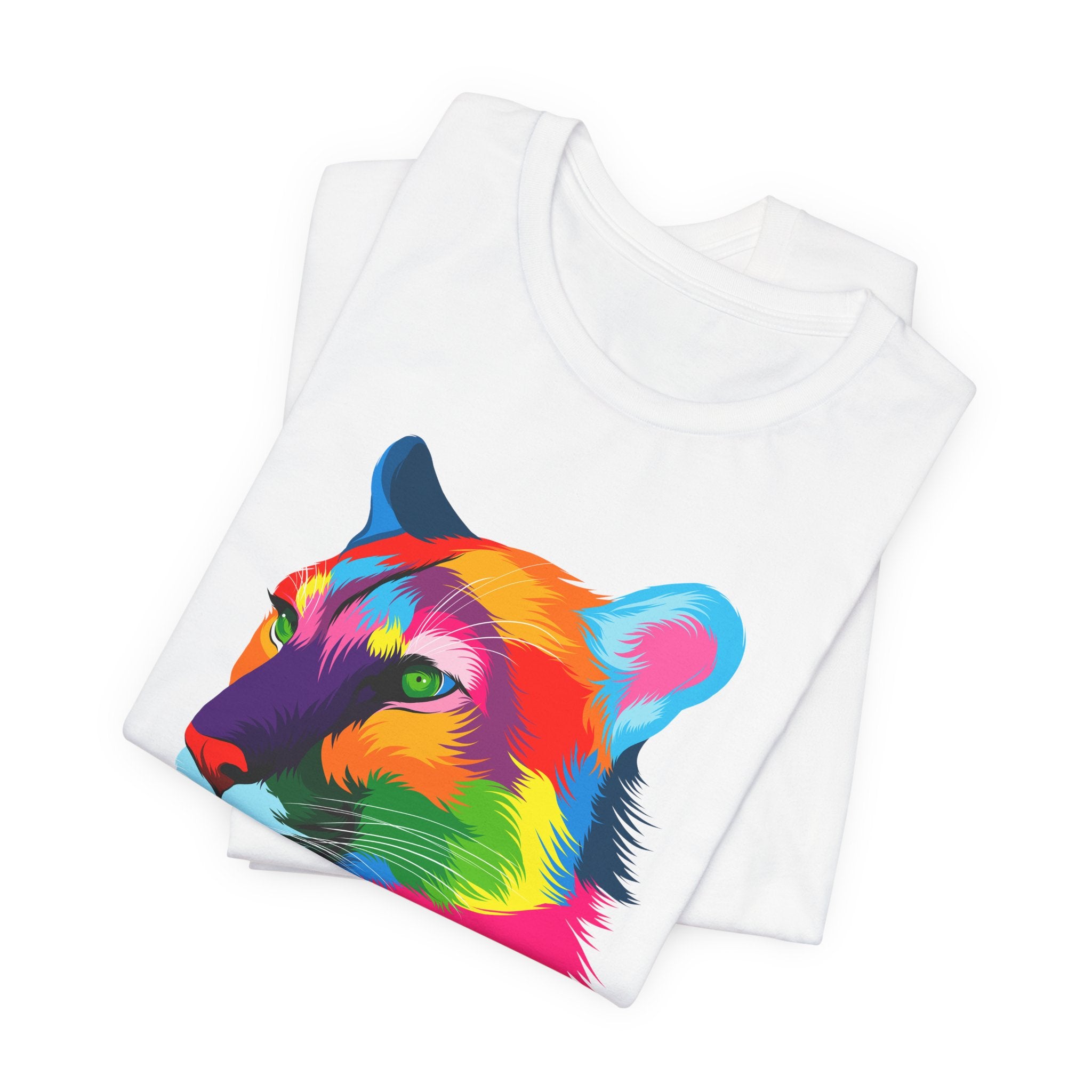 Colorful Tiger Graphic Tee | Unisex Jersey Tee, Casual Wear, Animal Lover Gift, Eco-Friendly Tee, Nature Enthusiast Shirt