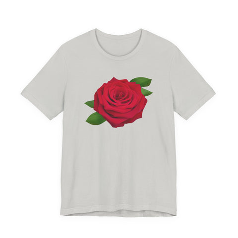 Red Rose Romantic Flower Unisex Tee