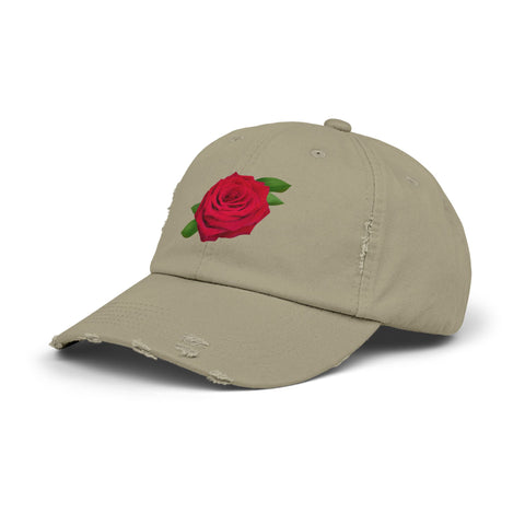 Vintage Rose Distressed Cap