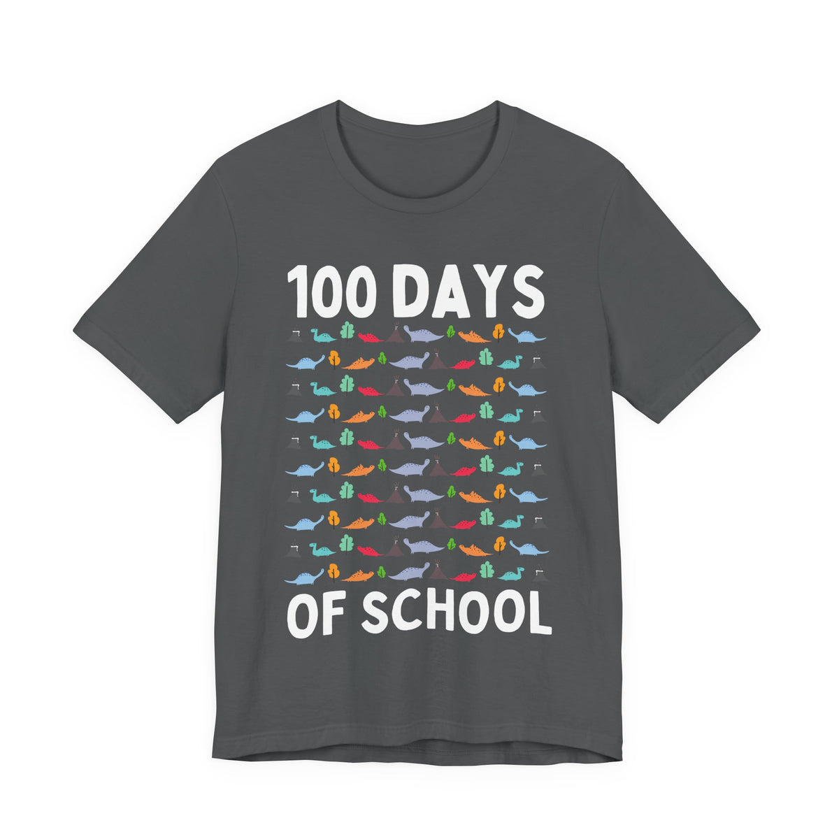 100 th Days Of School Dinosaur Pattern Unisex Tee