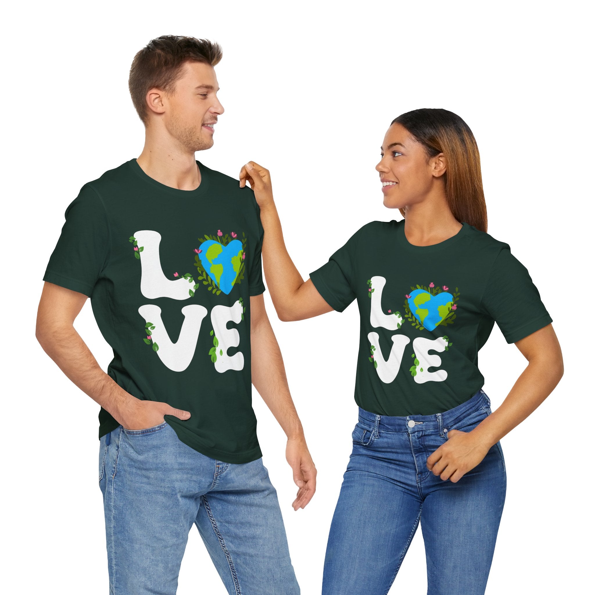 Earth Heart Graphic Tee, Eco-Friendly Shirt, Sustainable Fashion, Gift for Nature Lovers, Unisex Tee for Earth Day
