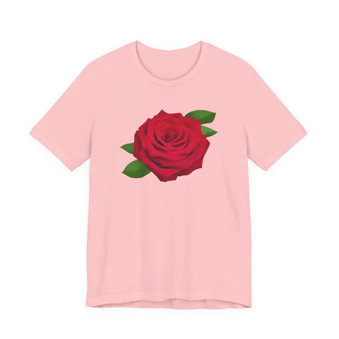 Red Rose Romantic Flower Unisex Tee