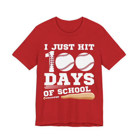Celebratory Baseball Unisex Tee for 100 Days of School
