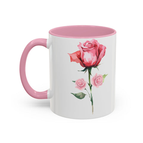 Colorful Rose-Themed Coffee Mug - 11oz & 15oz