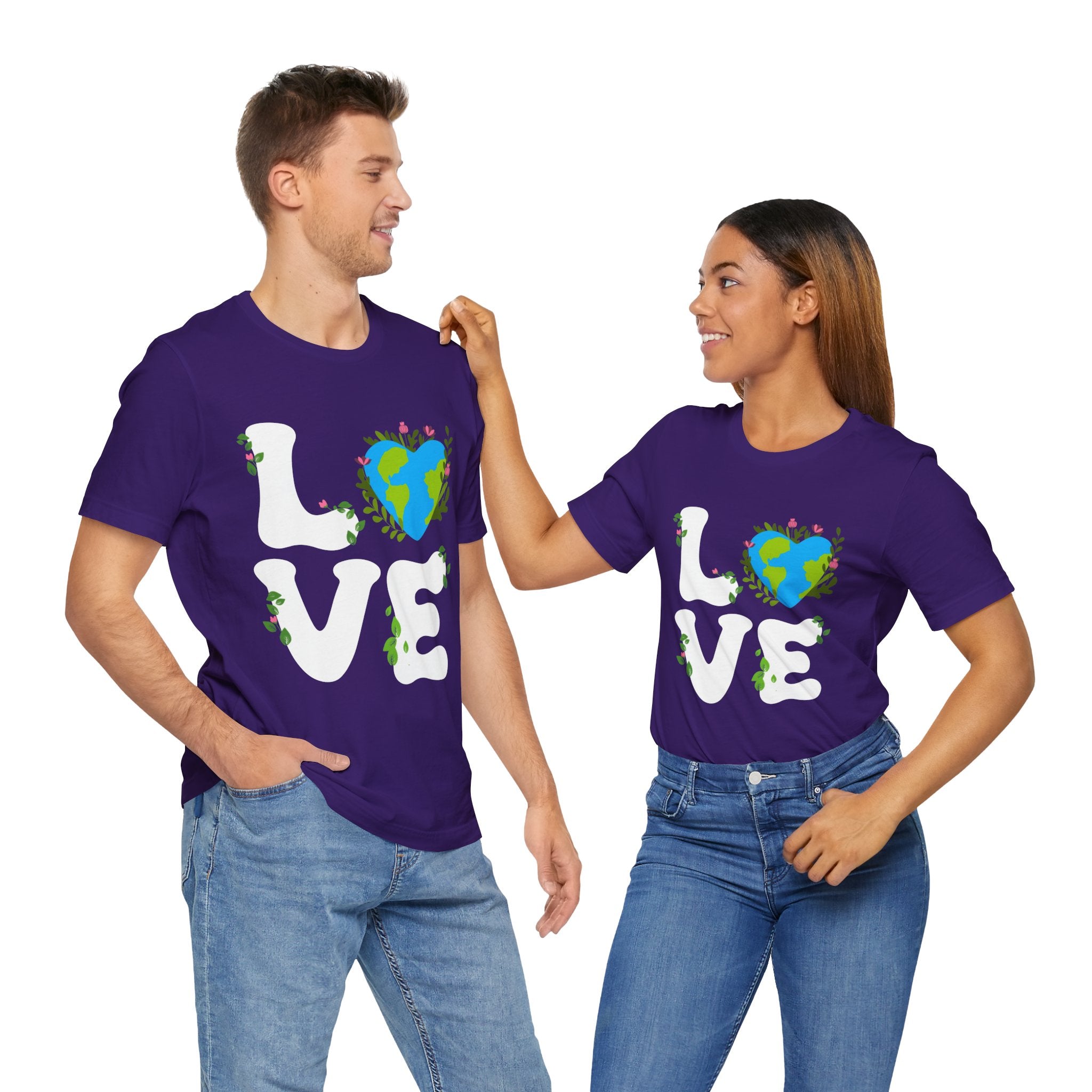 Earth Heart Graphic Tee, Eco-Friendly Shirt, Sustainable Fashion, Gift for Nature Lovers, Unisex Tee for Earth Day